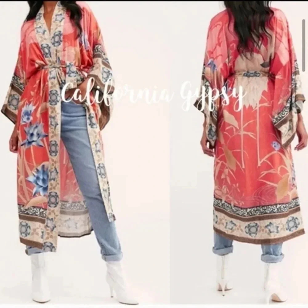 Coming Soon-New Bohemian Floral Kimono Duster - Picture 3 of 13